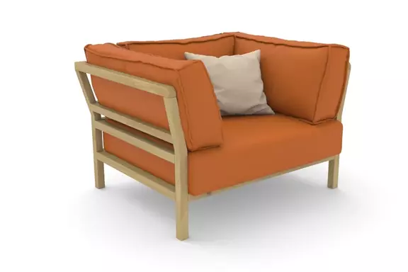 Sessel Spring Stoff orange