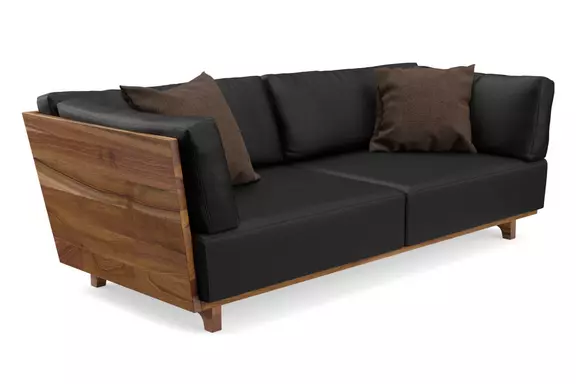 Ledersofa Vitoria Kunstleder Onyx 
