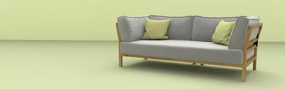 2-Sitzer-Sofa Spring in grauem Stoff