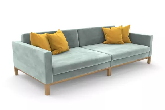 Big Sofa Delgano Samt grün