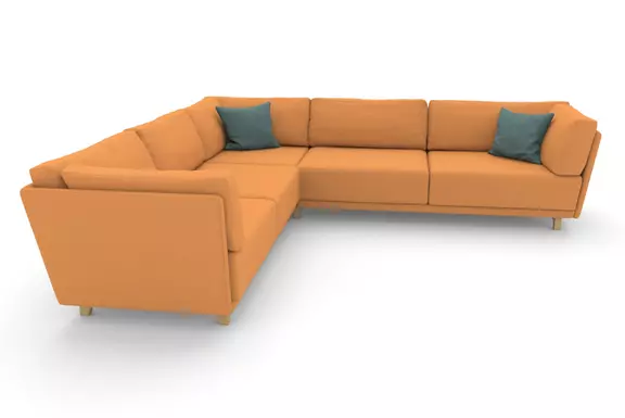 Ecksofa Vila Stoff orange