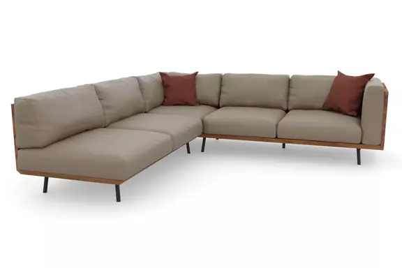 Leder-Ecksofa Viana Nussbaum Fossil18