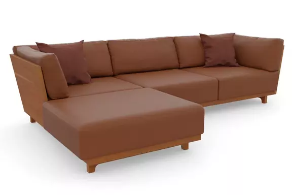 Leder-Ecksofa Vitoria Kirschbaum Terra507