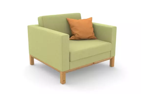 Sessel Delgano Stoff grün