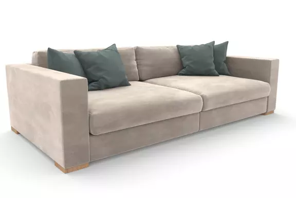 Big Sofa Laguna in samt braun