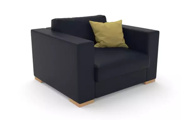 Sessel Laguna Leder schwarz